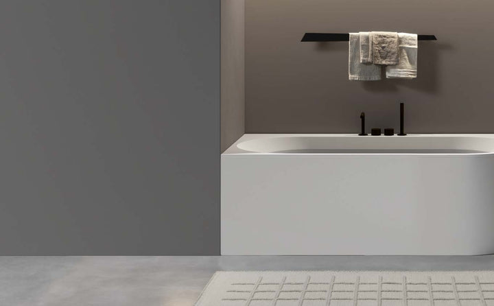 OASI Rectangular Bathtub with one Rounded Edge Sinks Antonio Lupi