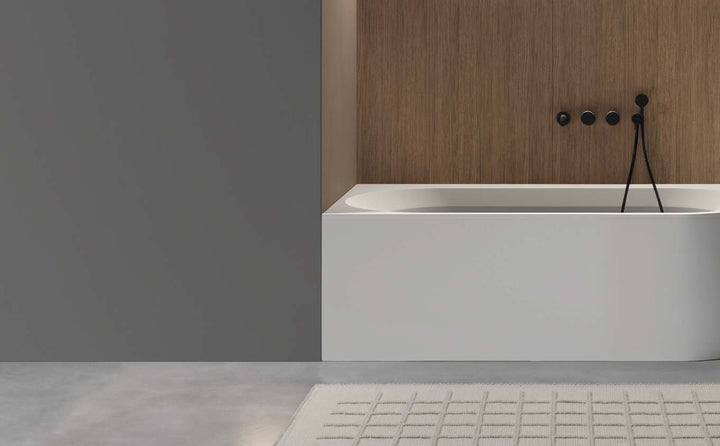 OASI Rectangular Bathtub with one Rounded Edge Sinks Antonio Lupi