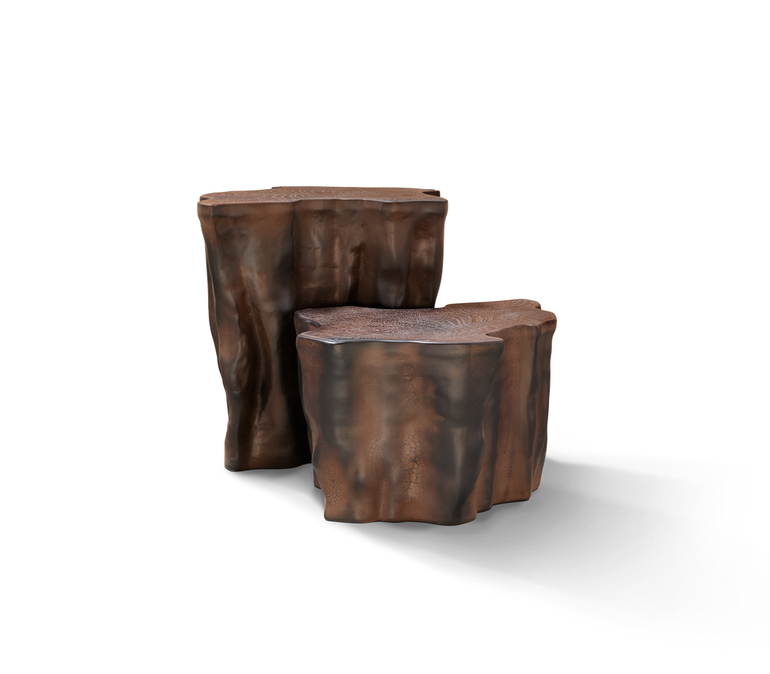 Eden Ceramic Silver Side Table  Boca Do Lobo   