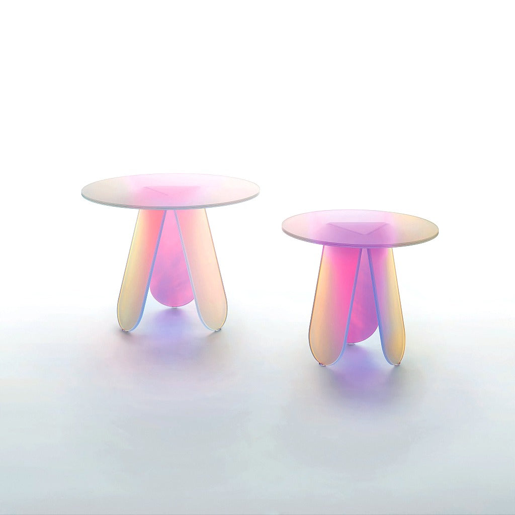 Shimmer Round Low Table Side Table Glas Italia   