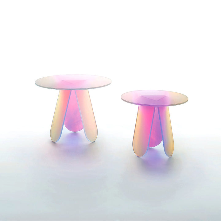 Shimmer Round Low Table Side Table Glas Italia   