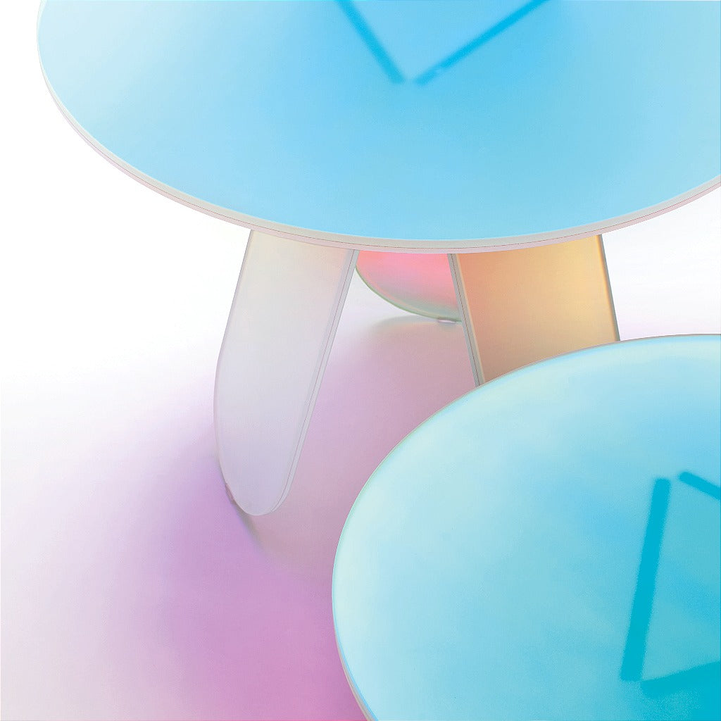 Shimmer Round Low Table Side Table Glas Italia   