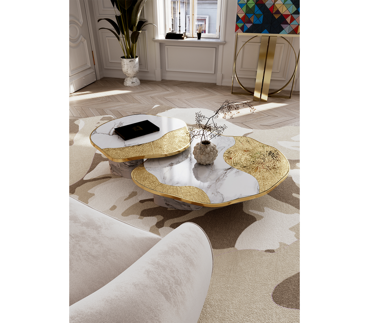 ophelia portoro marble and gold center table - Image 62