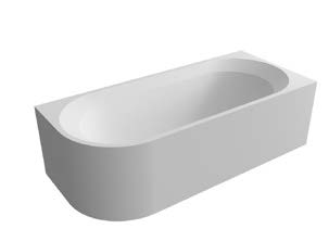 OASI Rectangular Bathtub with one Rounded Edge Sinks Antonio Lupi