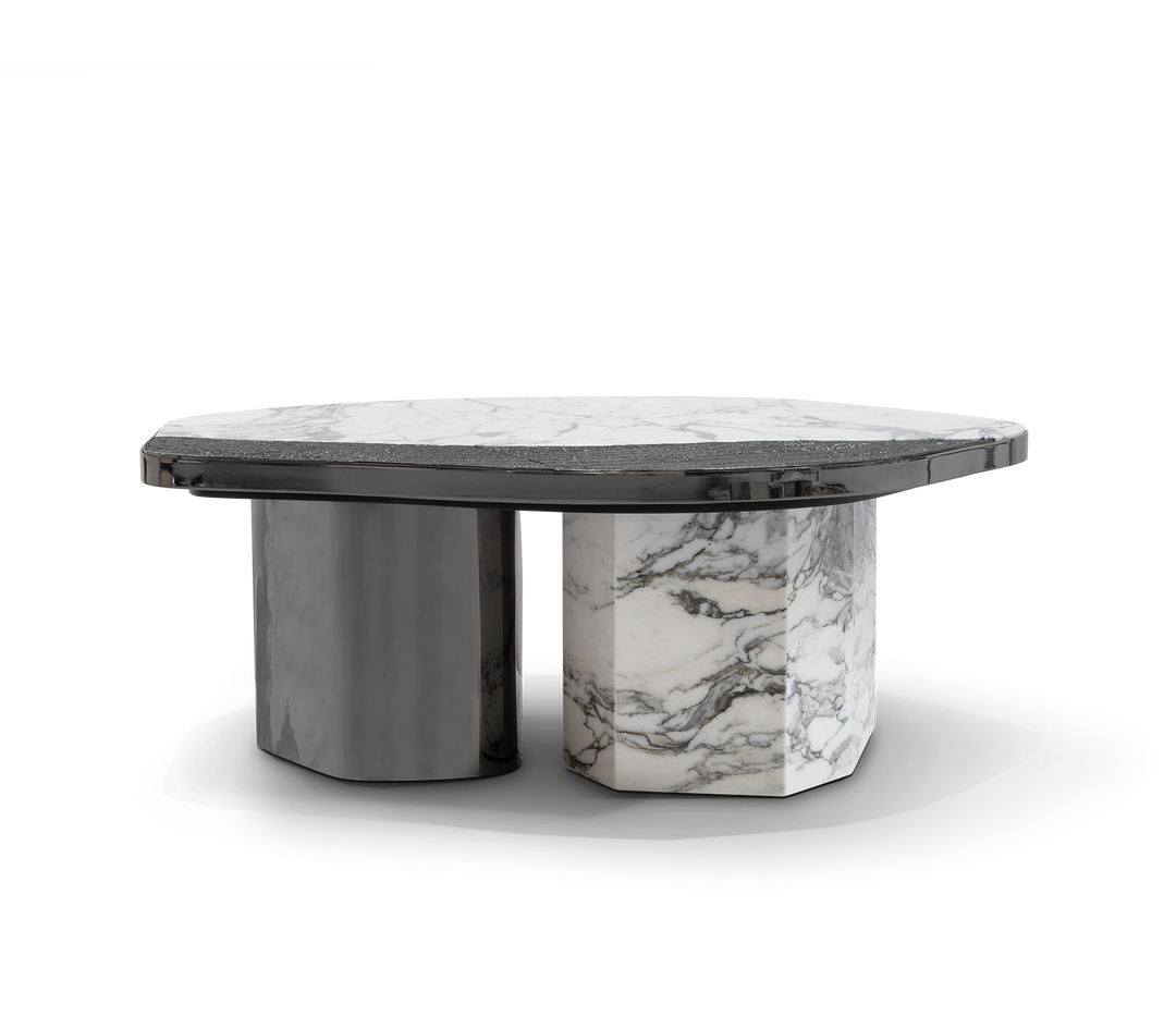 ophelia calacatta marble and gold center table - Image 52