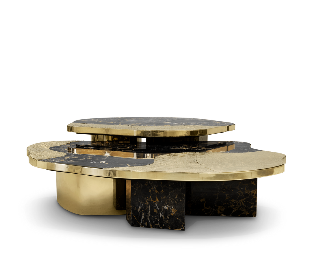 ophelia calacatta marble and gold center table Coffee Tables Boca Do Lobo