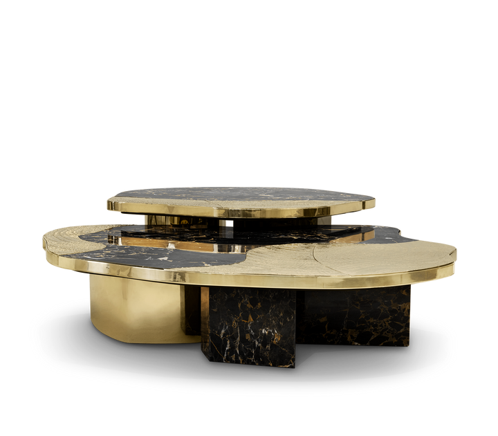 ophelia calacatta marble and gold center table Coffee Tables Boca Do Lobo