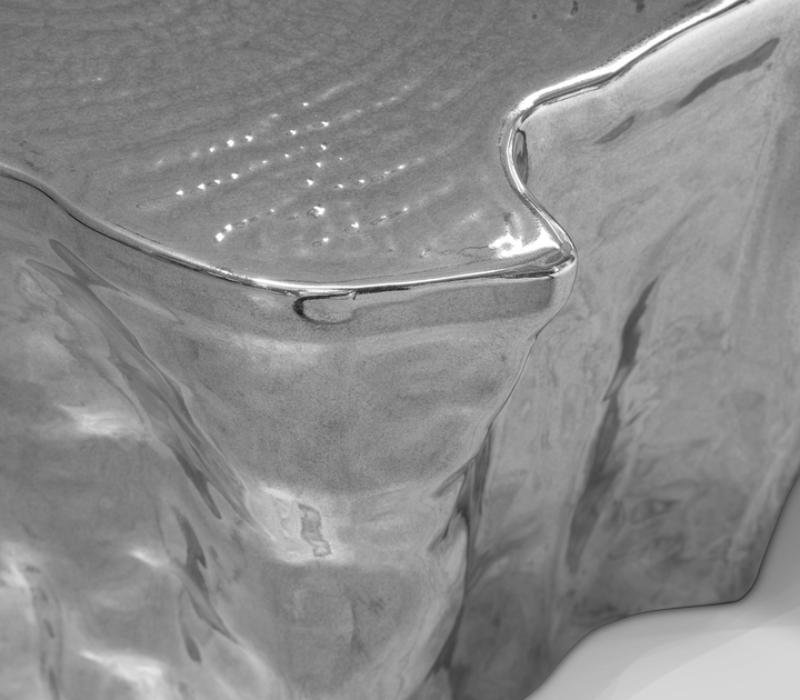 Eden Ceramic Silver Side Table  Boca Do Lobo   