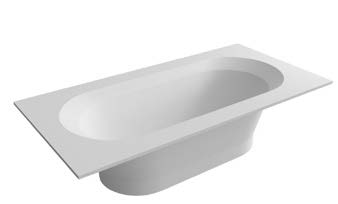 OASI Rectangular Freestanding built-in Bathtub Sinks Antonio Lupi