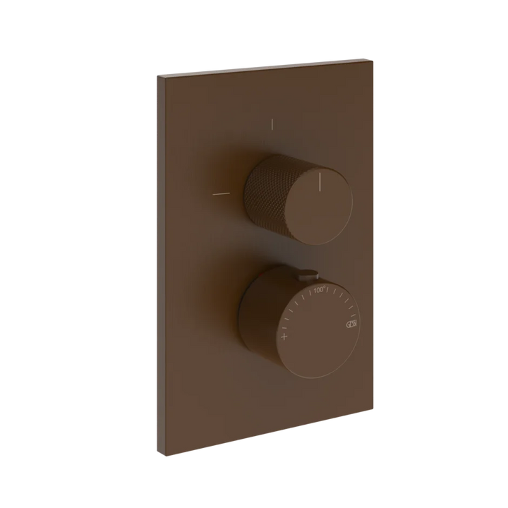 Gessi Inverso Rigato Thermostatic Mixer - 73535 Bathroom Accessories GESSI Dark Bronze