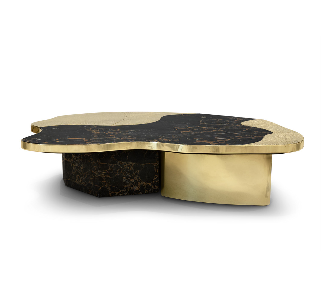 ophelia calacatta marble and gold center table - Image 33