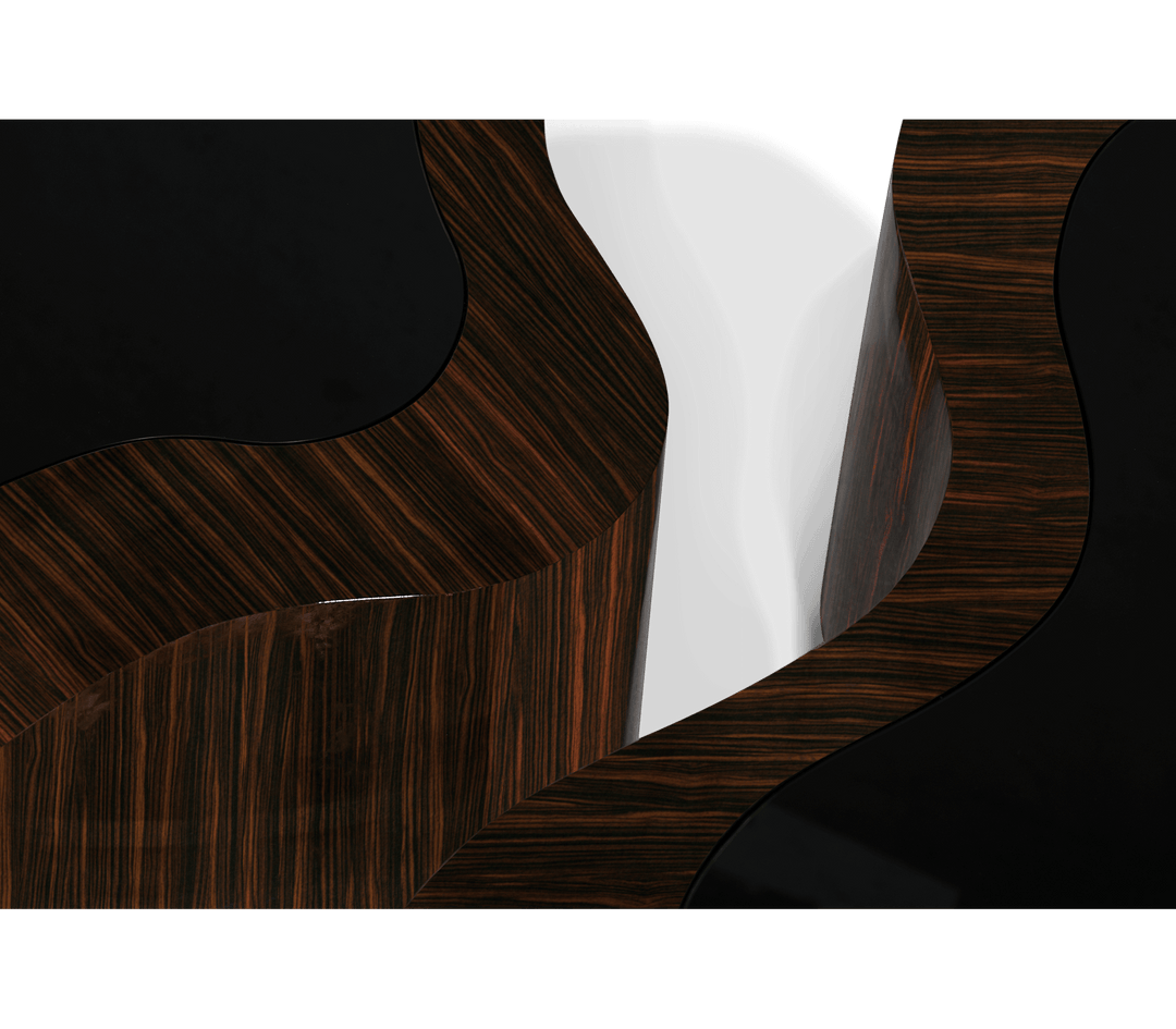 wave polished brass center table - Image 64