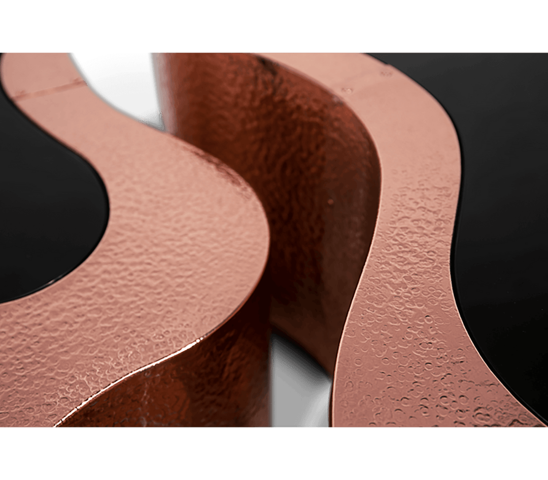 wave polished brass center table - Image 81