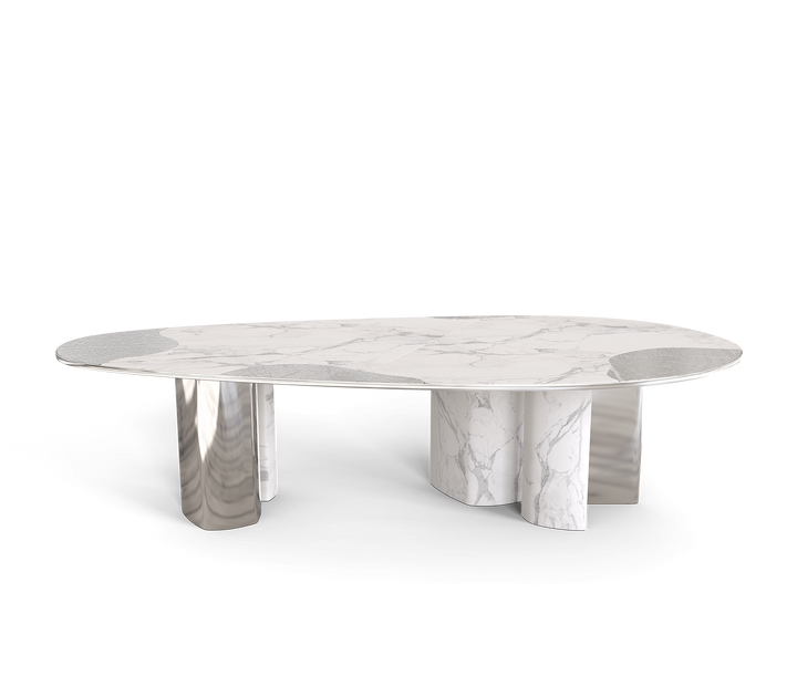 Ophelia Dining Table  Boca Do Lobo Silver  