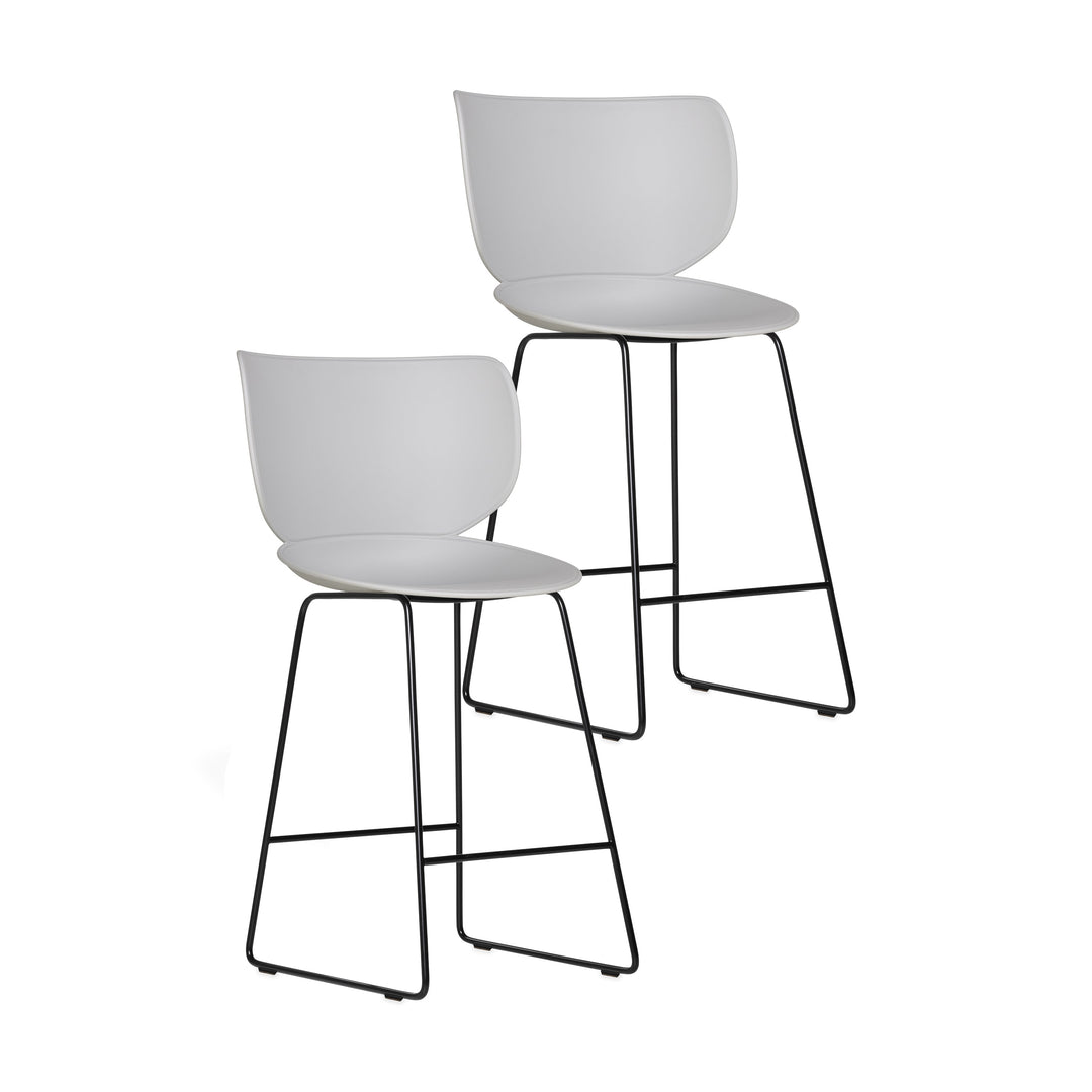 Hana Stool (Set of 2) Furniture Moooi Concrete Grey Black Counter: 26 in height
