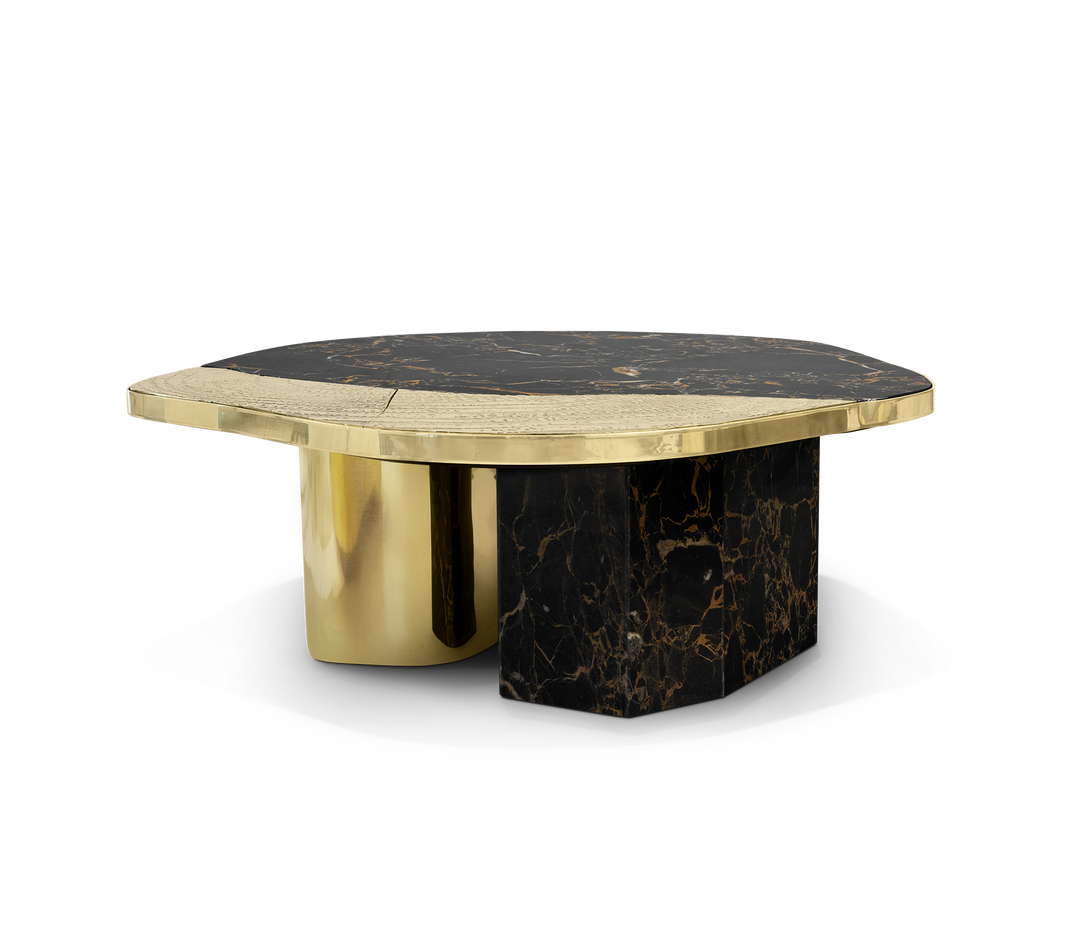 ophelia calacatta marble and gold center table - Image 30