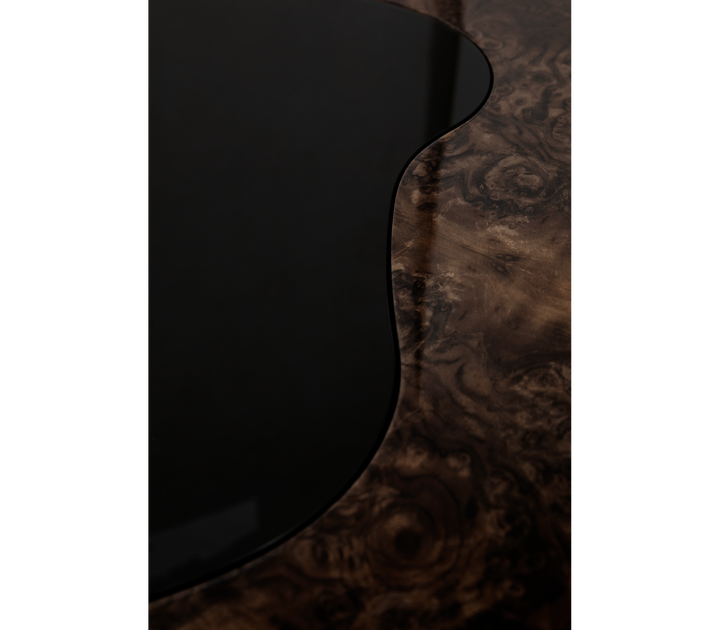 wave polished brass center table - Image 34