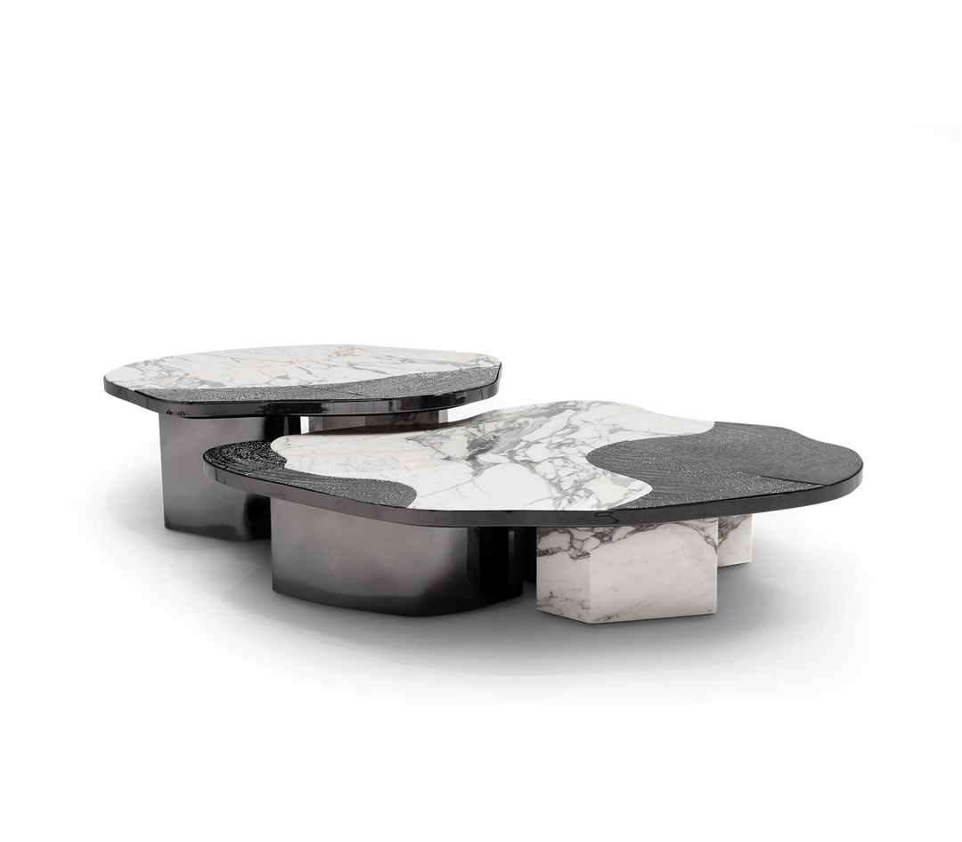 ophelia calacatta marble and gold center table - Image 46