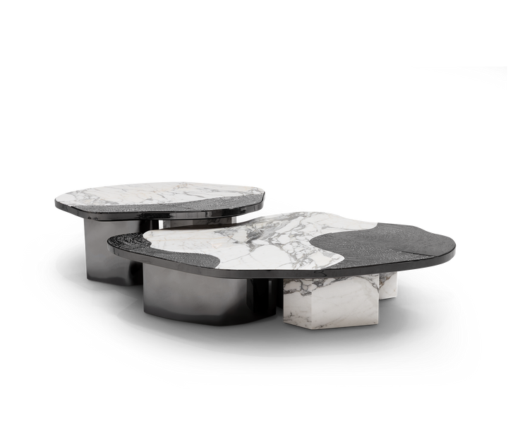ophelia portoro marble and gold center table - Image 43