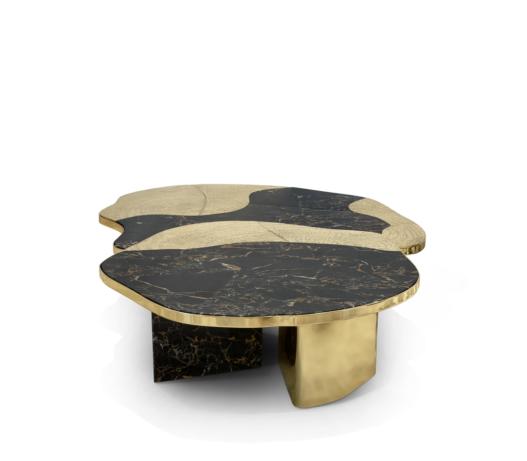 ophelia calacatta marble and gold center table Coffee Tables Boca Do Lobo