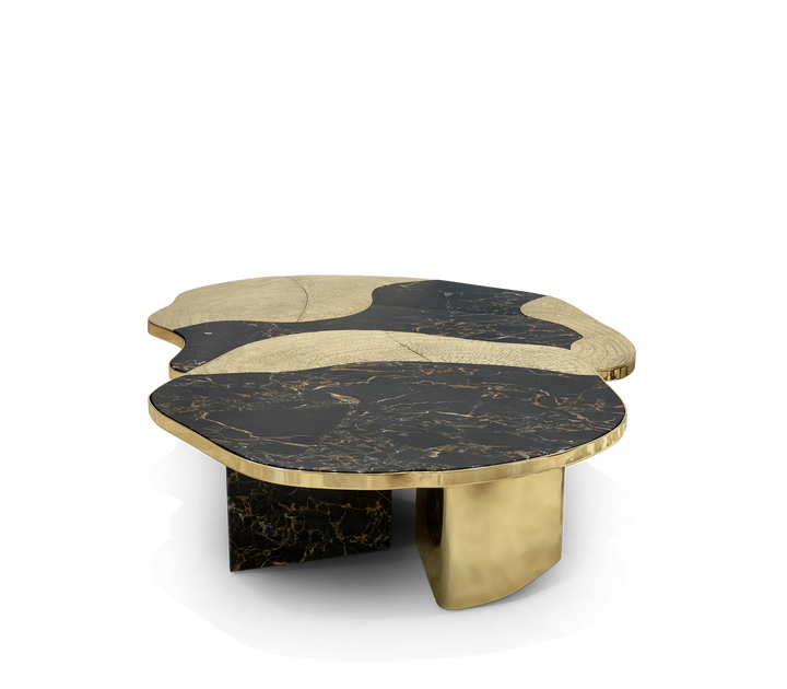 ophelia calacatta marble and gold center table Coffee Tables Boca Do Lobo