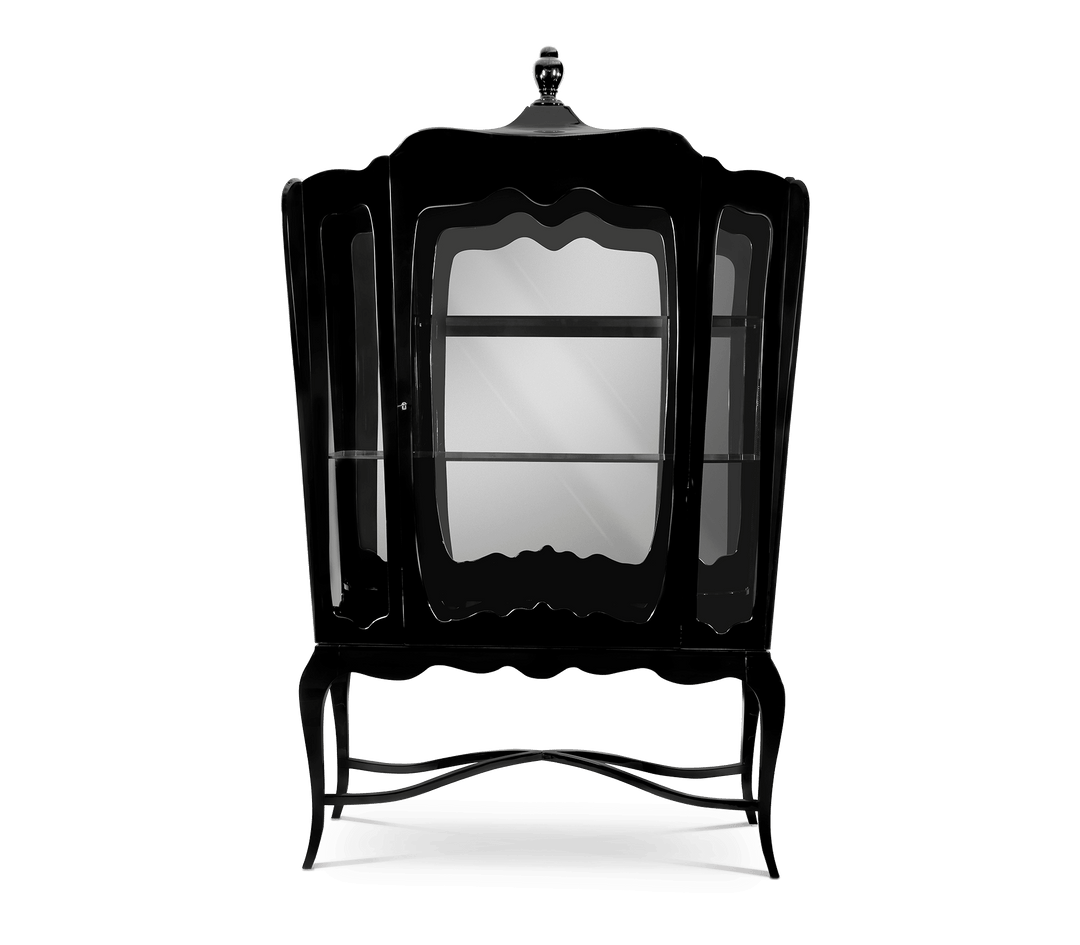 palace display case Cabinets Boca Do Lobo Black Laqcuer