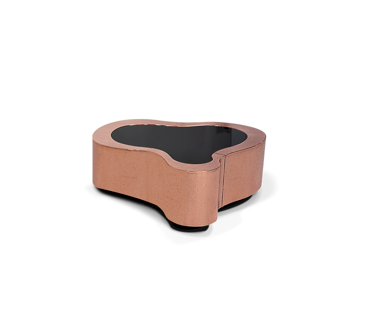wave polished brass center table - Image 83
