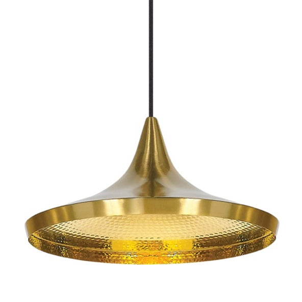 Beat Wide LED Pendant Light Lighting Tom Dixon Brushed Brass