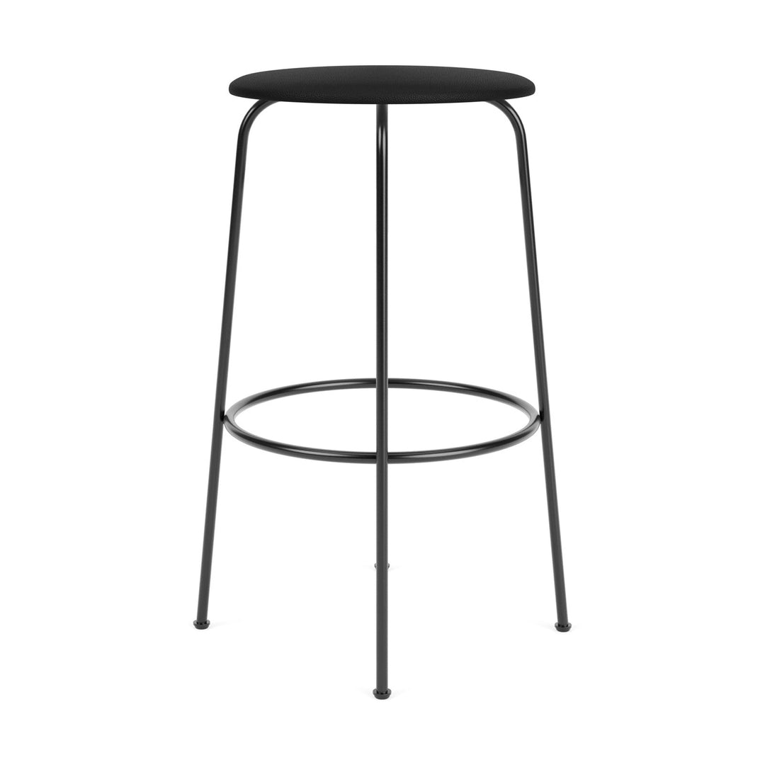 Afteroom Upholstered Stool Table & Bar Stools Audo Copenhagen 1001 - Sierra Black Leather Bar: 29.5 in height