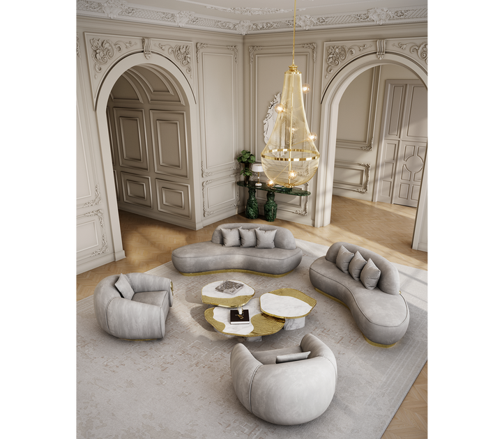 ophelia calacatta marble and gold center table Coffee Tables Boca Do Lobo
