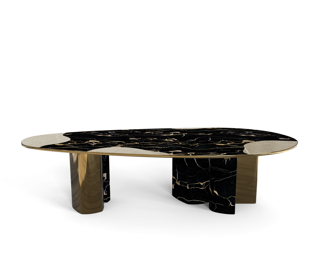 Ophelia Dining Table  Boca Do Lobo Portoro Marble And Patina  
