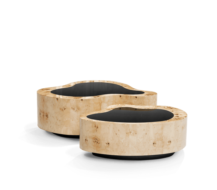 wave polished brass center table - Image 51
