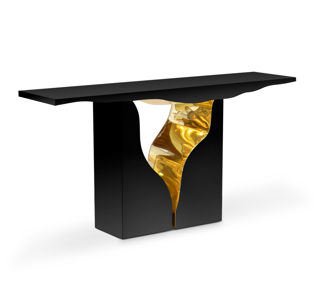 lapiaz console Consoles Boca Do Lobo Black Lacquer