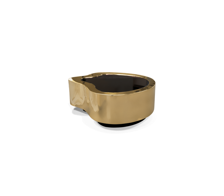 wave polished brass center table - Image 38