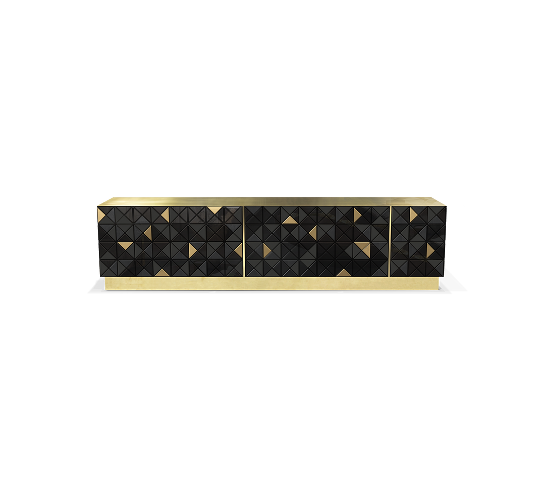 pixel walnut tv cabinet Cabinets Boca Do Lobo Black & Gold