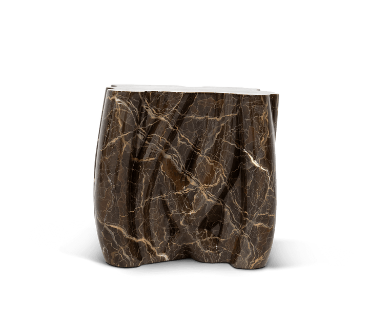 Monochrome Black Faux-Marble Side Table  Boca Do Lobo   