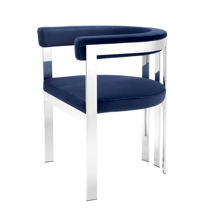 Dining Chair Clubhouse Polished Stainless Steel Furniture Eichholtz
