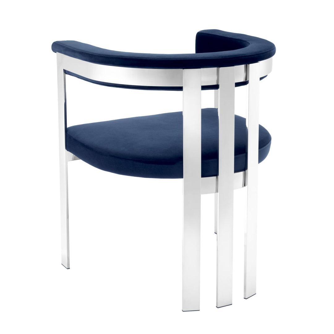 Dining Chair Clubhouse Polished Stainless Steel Furniture Eichholtz