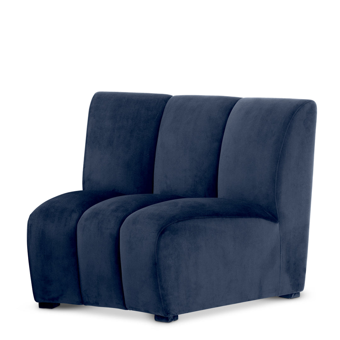 Modular Sofa Lando Savona Midnight Blue Velvet Furniture Eichholtz