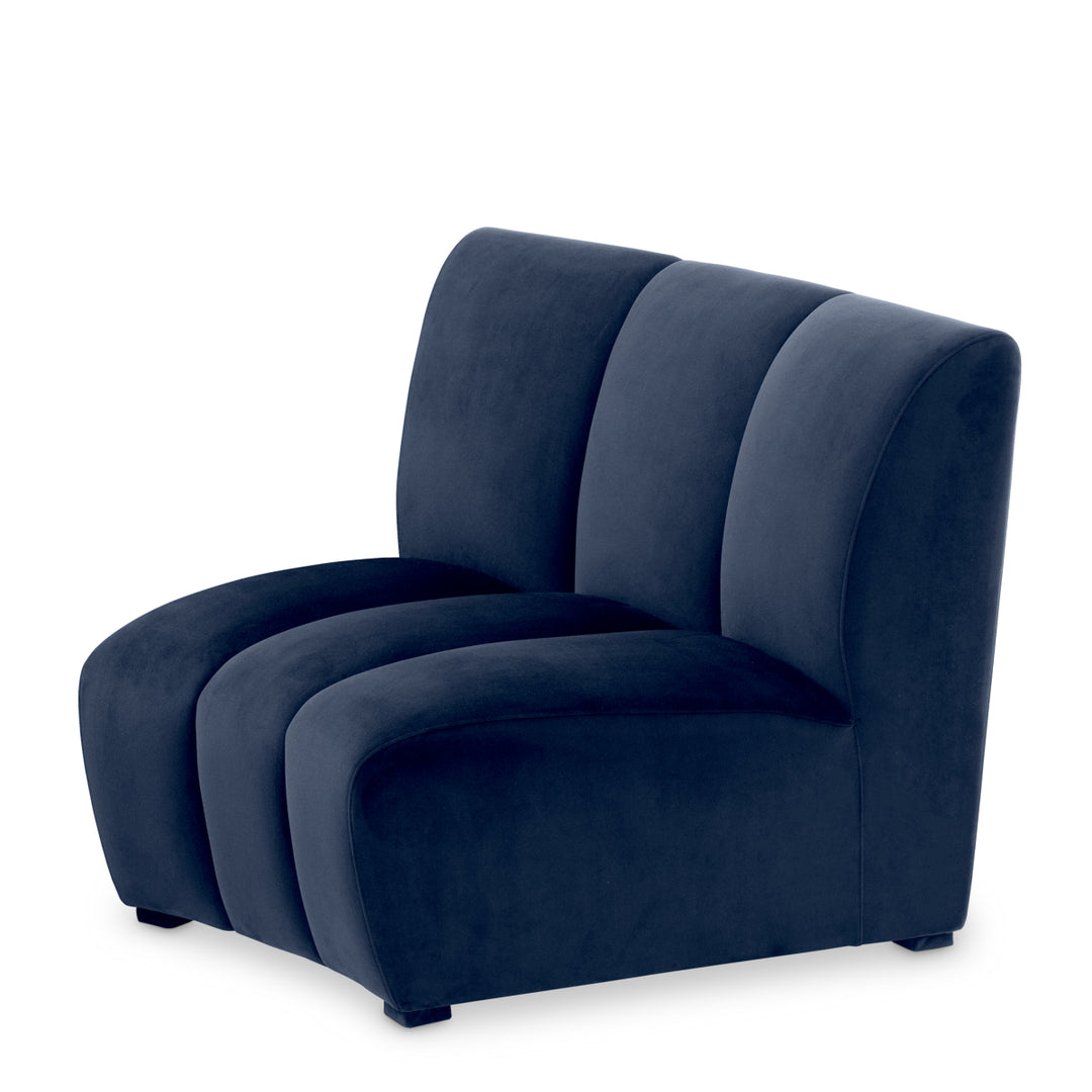 Modular Sofa Lando Savona Midnight Blue Velvet Furniture Eichholtz