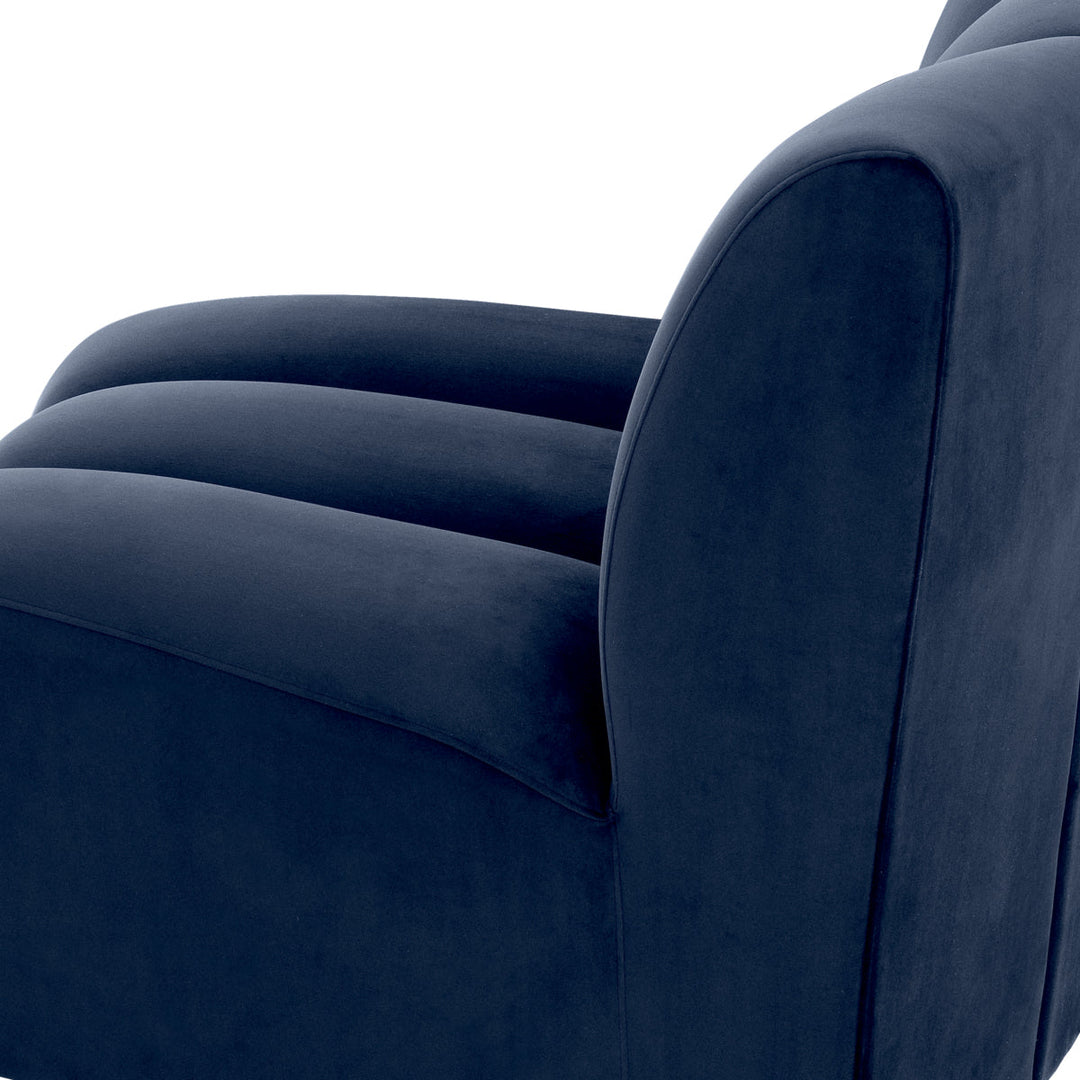 Modular Sofa Lando Savona Midnight Blue Velvet Furniture Eichholtz