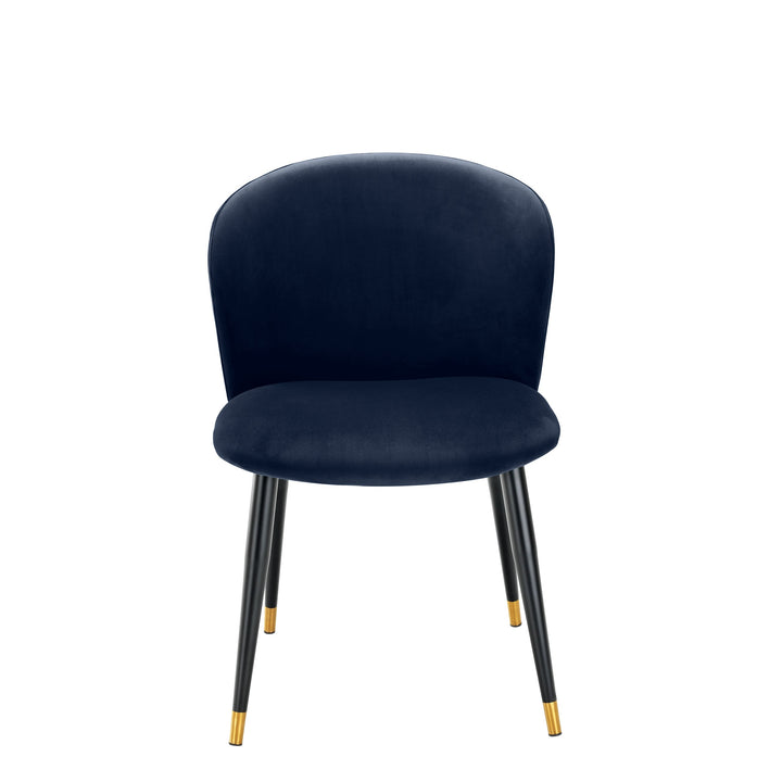 Dining Chair Volante Savona Midnight Blue Velvet Chairs Eichholtz
