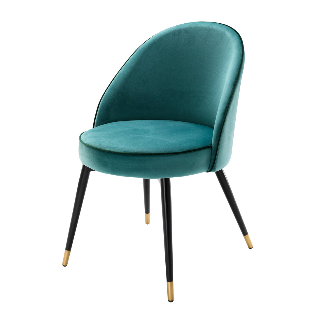 Dining Chair Cooper Set Of 2 Roche Turquoise Velvet Furniture Eichholtz