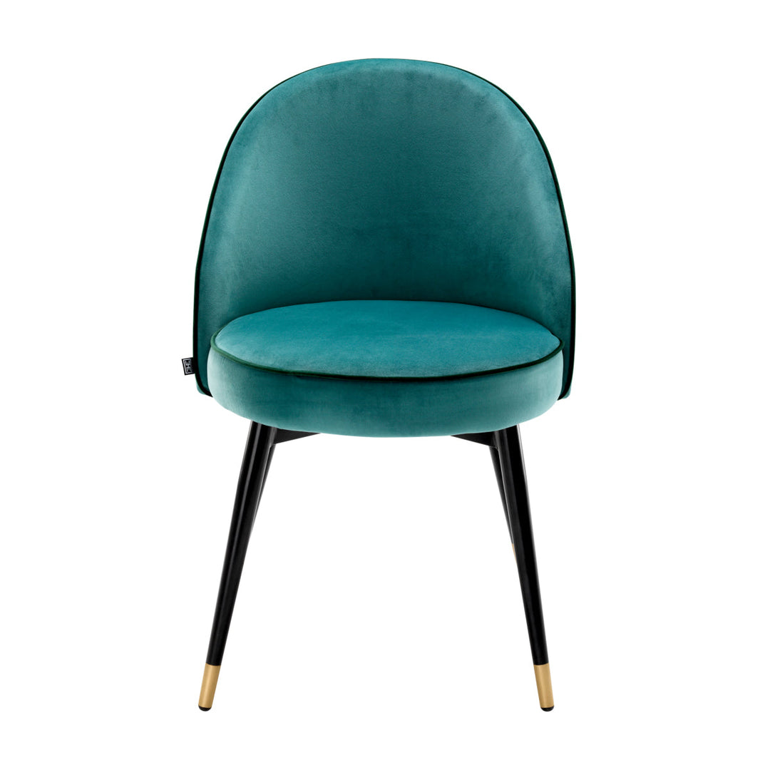 Dining Chair Cooper Set Of 2 Roche Turquoise Velvet Furniture Eichholtz