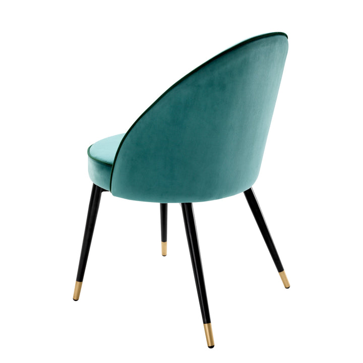 Dining Chair Cooper Set Of 2 Roche Turquoise Velvet Furniture Eichholtz