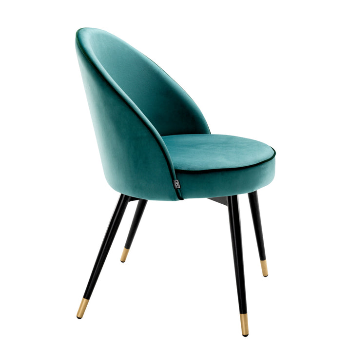 Dining Chair Cooper Set Of 2 Roche Turquoise Velvet Furniture Eichholtz