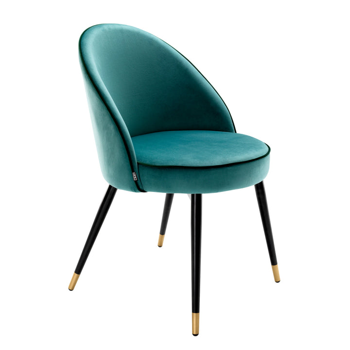Dining Chair Cooper Set Of 2 Roche Turquoise Velvet Furniture Eichholtz