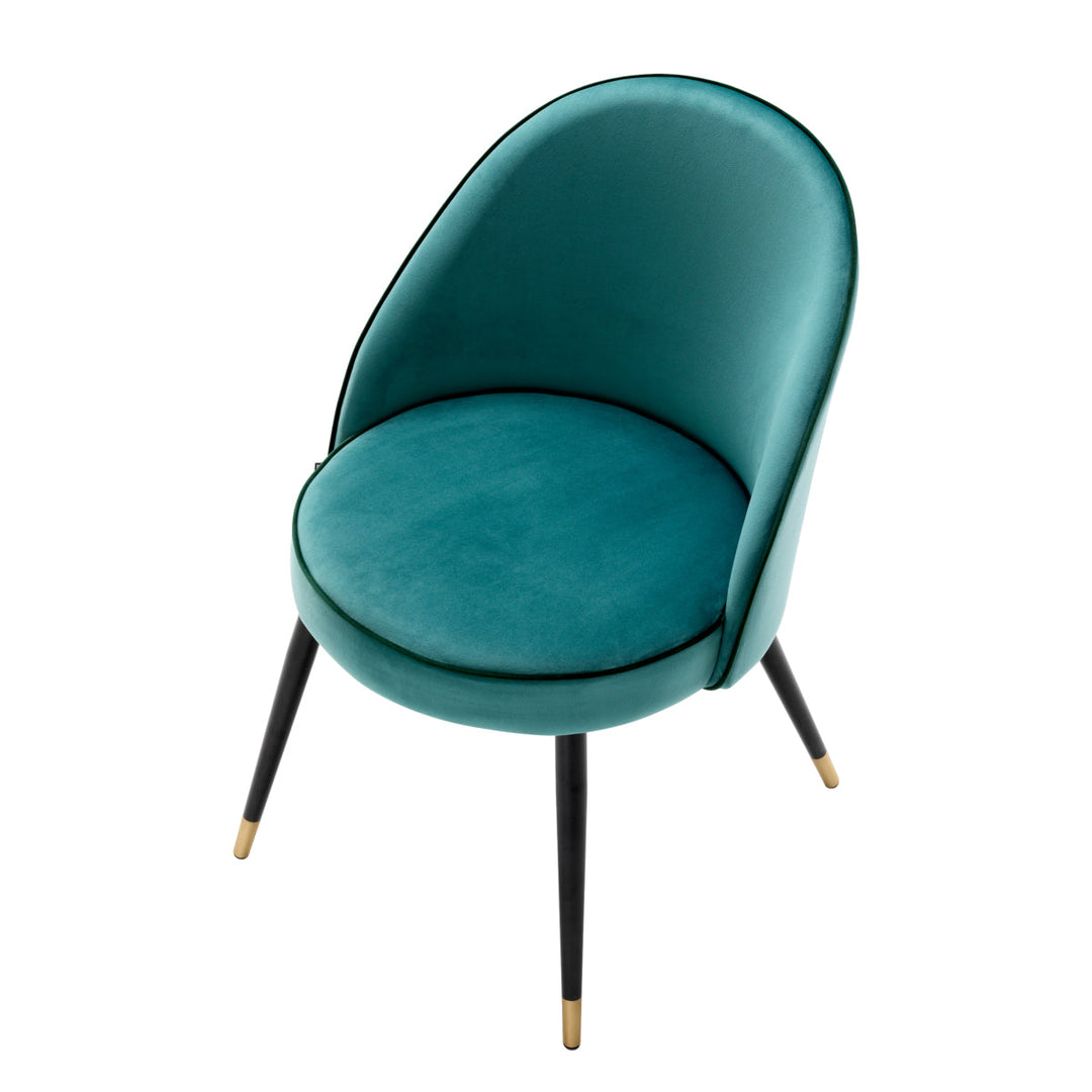 Dining Chair Cooper Set Of 2 Roche Turquoise Velvet Furniture Eichholtz