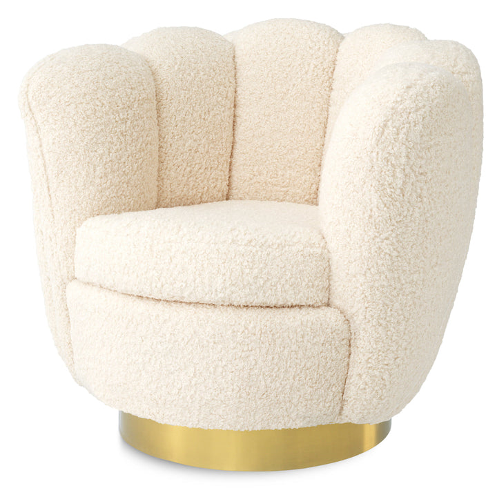 Swivel Chair Mirage Faux Shearling Chairs Eichholtz