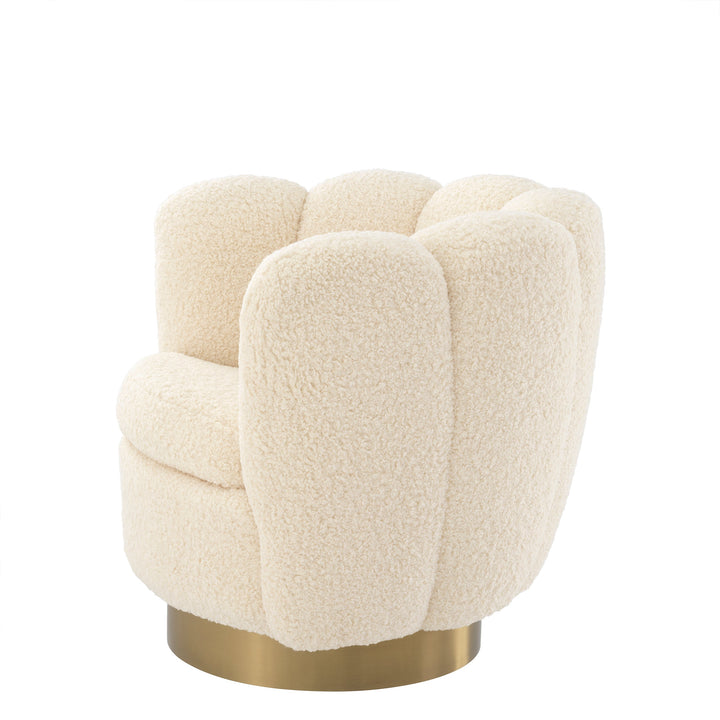 Swivel Chair Mirage Faux Shearling Chairs Eichholtz